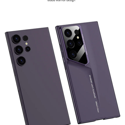 Ultrathin Blade Mecha Hard PC Matte Phone Case For Samsung Galaxy S24 S23 S22 Ultra Lens Protection Frosted Shockproof Cover