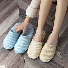 3 Pairs/Set Closed Toe Non-slip Hotel Slippers High Quality Disposable Hotel Bathroom Slippers Indoor Guest Travel Slippers Hot