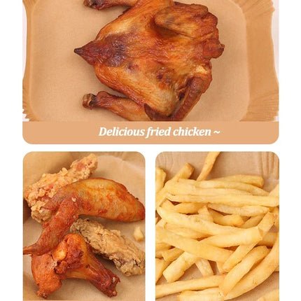Disposable Air Fryer Paper Non-Stick Kitchen Baking Airfryer Mat Oilproof Micro-wave Barbecue Pad Baking Paper Liner Accessories