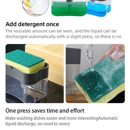 Kitchen Detergent Press Portable Soap Dispenser Pak Clean Cloth Dishwashing Pot Soap Dispenser Cleaning Tool