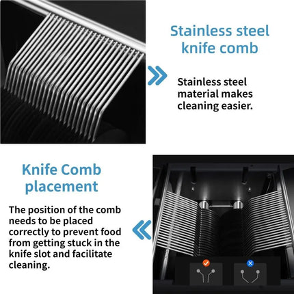 Commercial 850W Stainless Steel Electric Meat Slicer Household Meat Grinder Automatic Fish Vegetable Cutter Fillet Shredded Cut