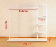 Lightweight Indoor Clothes Hanger Modern Movable Rail Storage Clothes Hanger Drying Space Saving Kledinghangers Home Furniture