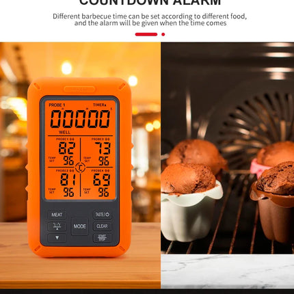 Digital Chef Thermometer Wireless Meat Thermometer Remote Instant Read BBQ Cooking Food Thermometer for Kitchen Oven Grill