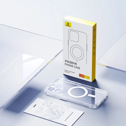 Baseus Magnetic Phone Case for iPhone 15 14 13 12 11 Pro Max Wireless Charging Cover For iPhone 15 14 Pro Max Magnet Clear Case