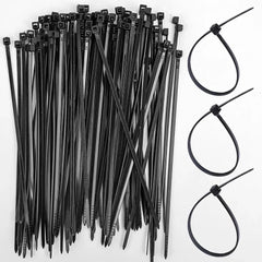 500/100Pcs Wholesale Plastic Nylon Cable Ties Self-locking Cord Straps Adjustable Cables Fastening Loop Home Office Wire Zip Tie