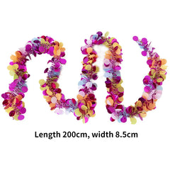 Lush 70.8" Faux Eucalyptus Garland With White Flowers - Perfect For Home & Holiday Decor, Wall Hanging, Yard, And Party Accents