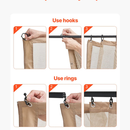 VEVOR Gazebo Netting Replacement Outdoor Garden Gazebo Ne 4-Panel Sidewall Mesh Gazebo Curtain with Double Zipper for Garden