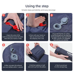 TARKA Inflatable Camping Mats Air Cushion With Pillow Outdoor Tourist Sleeping Pad Self-Inflating   Mattress For Hiking Climbing