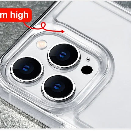 Luxury Silicone Transparent Shockproof Armo Case For iPhone 15 14 13 12 11 Pro Max 7 8 Plus XR XS X Phone Clear Protection Cover