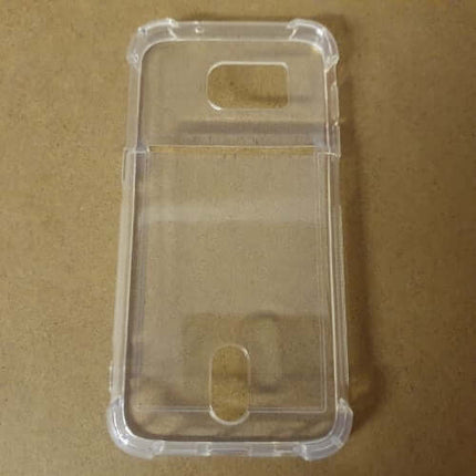Soft TPU Clear Case With Card Slot - For Samsung S7