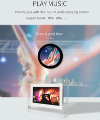 Acrylic Digital Photo Frame 5/7 Inch 1000mAh Vertical Display IPS Screen 2G Memory Battery Porta Retrato Digital