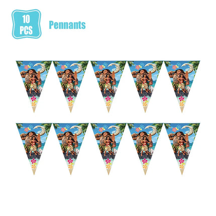 Moana 2 Birthday Party Decoration Supplie Vaiana Birthday Decoration Set Tableware Balloons Backdrop Plates Cups Baby Shower Toy