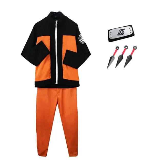 Deluxe Boys Anime Ninja Cosplay Costume Kids Fancy-dress Halloween Carnvial Dress-up Party Outfit
