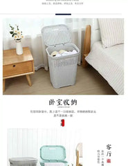 Nordic Wind Plastic Home Bathroom Laundry Basket Living Room Multi-purpose Toy Basket Bedroom Clothing Storage Basket