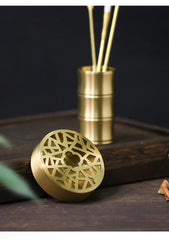 Incense Burner Set Brass Incense Fragrance Making Kit Incense Sealing Mold Incense Holder for Yoga Meditation Home Fragrance