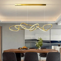 Modern Simplicity Circle LED Pendant Lights for Dining Living Home Decor Hanging Ring Chandelier Lamp Fixture