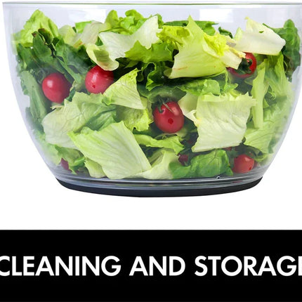 LMETJMA 6.3 QT Salad Spinner Large Lettuce Dryer Spinner One-handed Easy Press Large Vegetable Dryer Salad Mixer Washer JT251