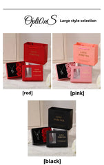 Valentine's Day Jewelry Gift Packaging Box  6 Rose Pendants Ring Bracelet Eternal Flower Window Opening Jewelry Box Romantic Bag