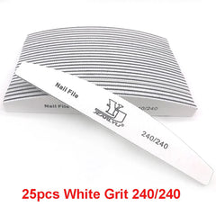 5/25Pcs/Lot Nail File Mix Color 80/100/150/180/240 Grit Professional Sandpaper Cuticle Remover Buffer Files Manicure Tool Set