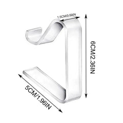 12pcs Transparent Tablecloth Clips Windproof Table Cover Clamps Table Cloth Clips for Outdoor Parties Weddings