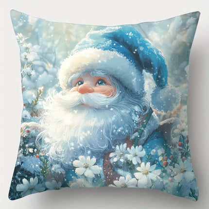 Christmas decoration pillowcase New Year Gift Snowman Fawn Santa Claus car pattern home decoration sofa cushion cover