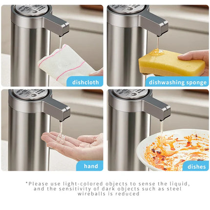Kitchen Soap Machine Automatic Sensor Out of Hand Sanitizer Smart Electric Body Wash Soap Dispenser 304 Stainless Steel