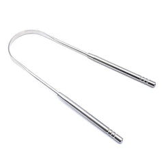 2Pcs Tongue Scraper Stainless Steel Tongue Cleaner Oral Care Hygiene Scraper Dental Oral Care Hygiene Health Care Tool