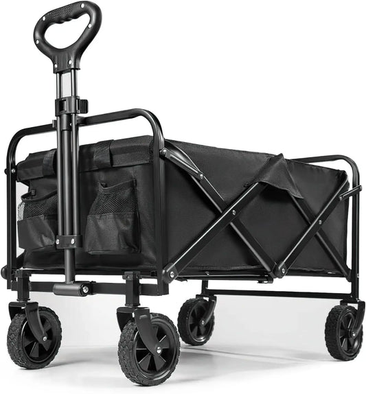 Beach Trolley on Wheels, Foldable Camping Trolley Cart Folding Collapsible Festival Trolley for Camping Garden Picnic Outdoor