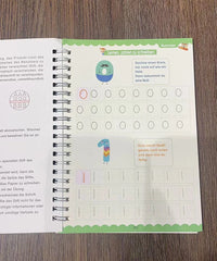 Magic Writing Book in Portuguese Calligraphy Notebook Montessori Kids Reusable Educational Calligraphic Letter Practice Toy