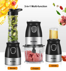 BPA FREE 500W Portable Personal Blender Mixer Food Processor With Chopper Bowl 600ml Juicer Bottle Meat Grinder Baby Food Maker