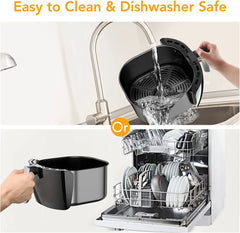 Air Fryer Oven Digital Large 7.7L Rapid Air Circulation,Air Fryers With Touch Screen Viewable Window Dishwasher Safe Accessories