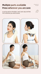 20W Beige Neck And Shoulder Massager Wireless Shoulder And Back Kneading Massage Shawl Trapezius Neck Cervical Masajeador