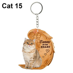 1 Piece 23 Style Dog Forever In My Heart  Angel Pendant Bag Key Chains Car Keychain Keyring  Pet Jewelry Gift For Women Girls