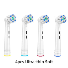 4/8PCS Replacement Brush Heads for Oral B Electric Toothbrushes Floss Cross Action 3D Pro White Precision Standard Daily Clean