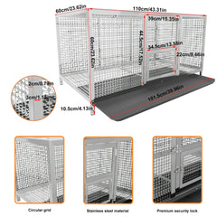 BingoPaw Stainless Steel Chicken Coop for Backyard and Farm Poultry Cage Hen House with Cover and Feeding Door