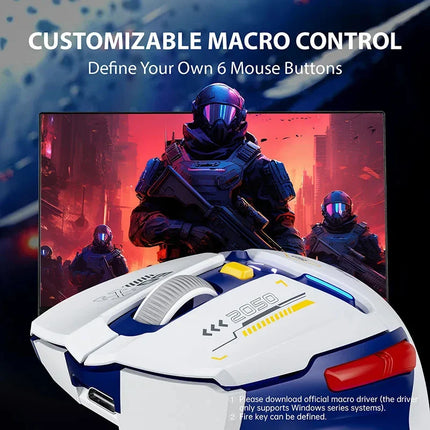 Inphic IN9 Wireless Gaming Mouse Rechargeable Ergonomics Bluetooth Mouse RGB Lighting Effect Desktop Computer Laptop Universal