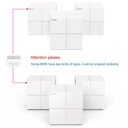 Tenda MW6 Mesh Wireless Gigabit Router 11AC Dual-Band 2.4G/5.0GHz Whole Home Wifi Coverage System Long Range Bridge Repeater