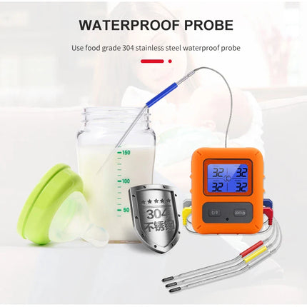 Digital Chef Thermometer Wireless Meat Thermometer Remote Instant Read BBQ Cooking Food Thermometer for Kitchen Oven Grill