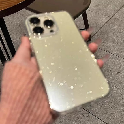 Luxury Bling Glitter Clear Phone Case For iPhone 16 15 14 13 12 11 Pro Max X XR XS 7 8 Plus Shockproof Transparent Soft Cover