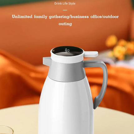 Xiaomi 2L Coffee Thermos Household Digital Display Glass Liner Vacuum Flasks Large Capacity Water Bottle Kitchen Thermal Kettle