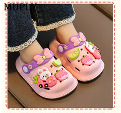 Summer Children Garden Clogs Shoes Boys&Girls Beach Sandal Kids Lightweight Breathable Cute Cartoon Slip Baby Slippers