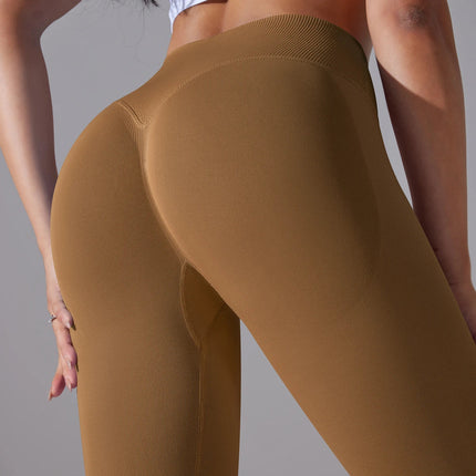 Crossover Waist Women Yoga Leggings Hips Lifting Gym Leggings Seamless Sport Pants High Waist Fitness Leggings Workout Running