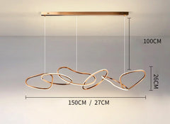 Modern Simplicity Circle LED Pendant Lights for Dining Living Home Decor Hanging Ring Chandelier Lamp Fixture