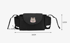 Baby stroller hanging bag cartoon bear storage bag Stroller basket hanging bag baby roller