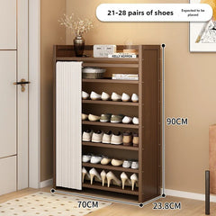 Free installation shoe rack indoor simple folding household multi-layer dustproof rental room shoe storage artifact