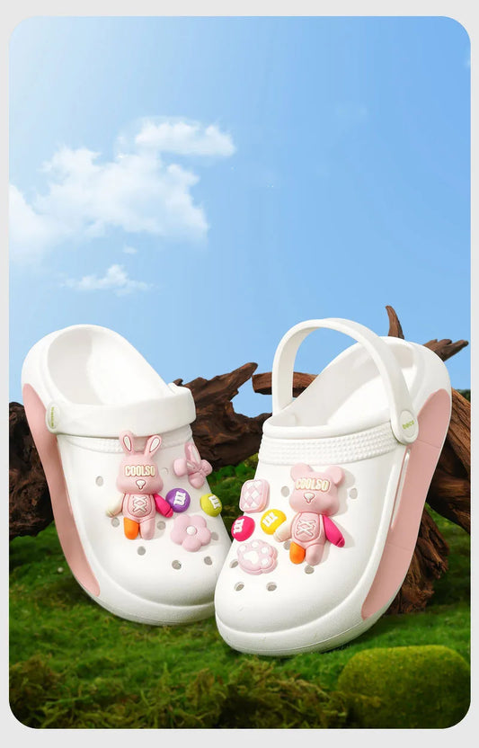 Casual Cute Non Slip Clogs For Girls, Breathable Lightweight Garden Clog Shoes For Indoor Outdoor Shower Beach Pool