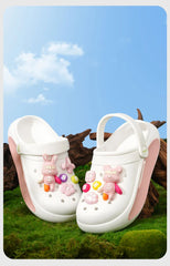 Casual Cute Non Slip Clogs For Girls, Breathable Lightweight Garden Clog Shoes For Indoor Outdoor Shower Beach Pool