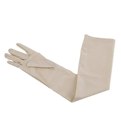 Long Satin Gloves for Women, Mittens, Monochromatic, Women's Fashion, Evening and Prom Costume, Autumn and Winter