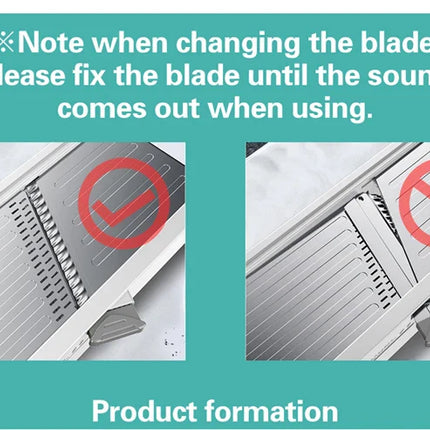 LMETJMA Ultra Sharp Mandoline Slicer Upgraded Vegetable Slicer Kitchen Adjustable Thickness Food Cutter Slicer Dicer KC0450