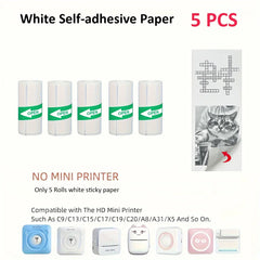 Mini Printer Color Sticker Thermal Paper Label Paper Sticker Photo Papers For PeriPage PAPERANG Poooli 57mm width Photo Printer